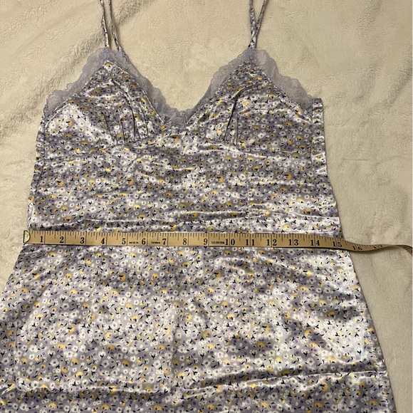 Dainty Floral Satin Slip Dress - Picture 7 of 8